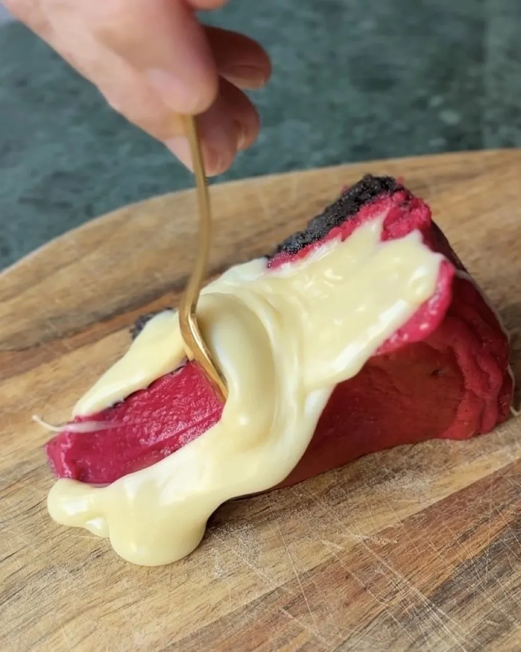 A slice of cheesecake by Cookie Beacon